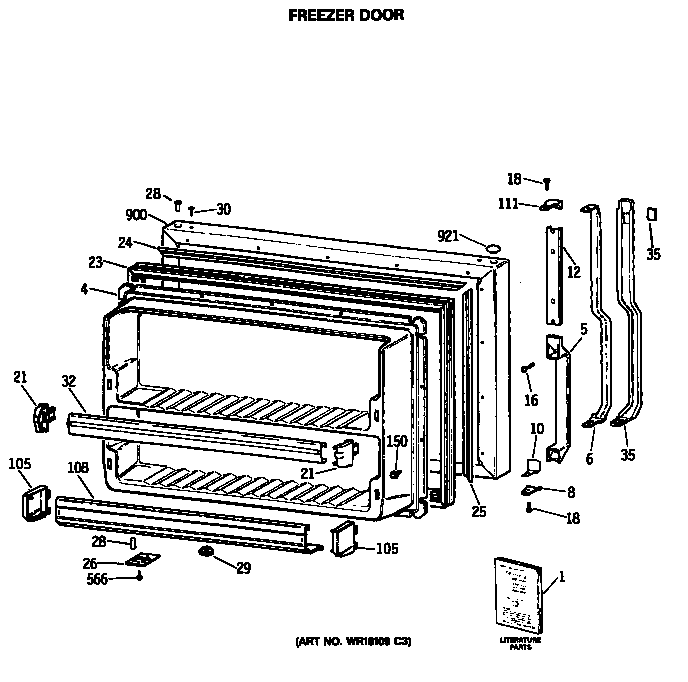 Freezer door
