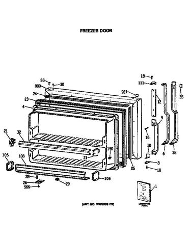 Freezer door