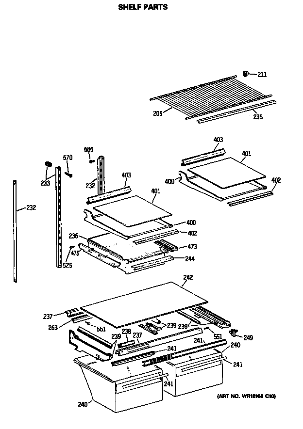Shelf parts