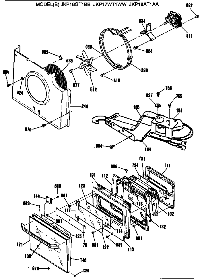 Motor/fan/door