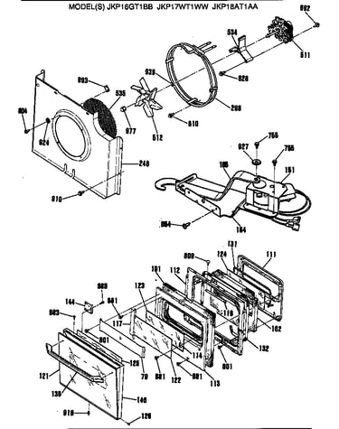 Motor/fan/door