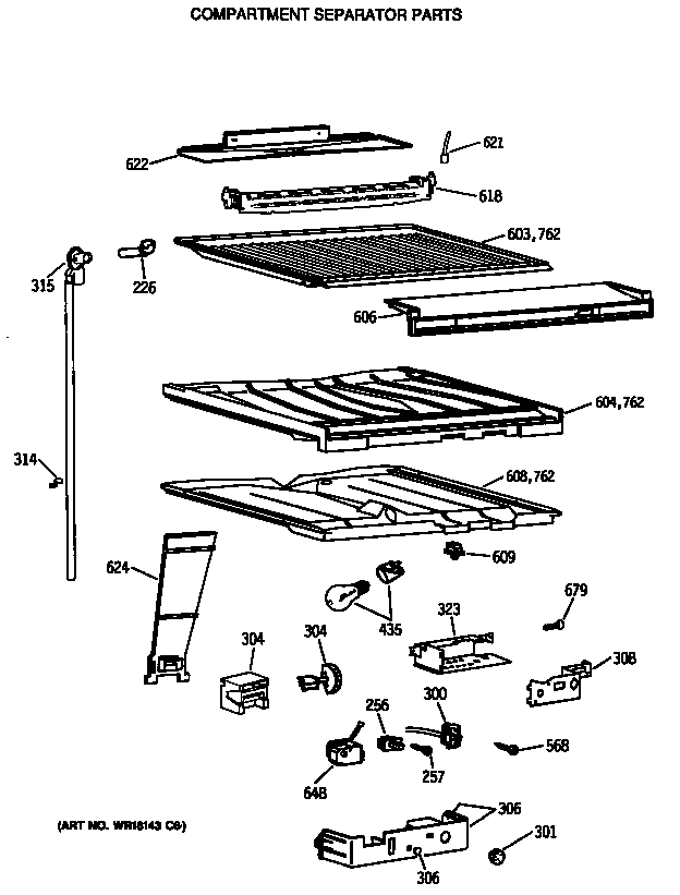 COMPARTMENT SEPARATOR PARTS