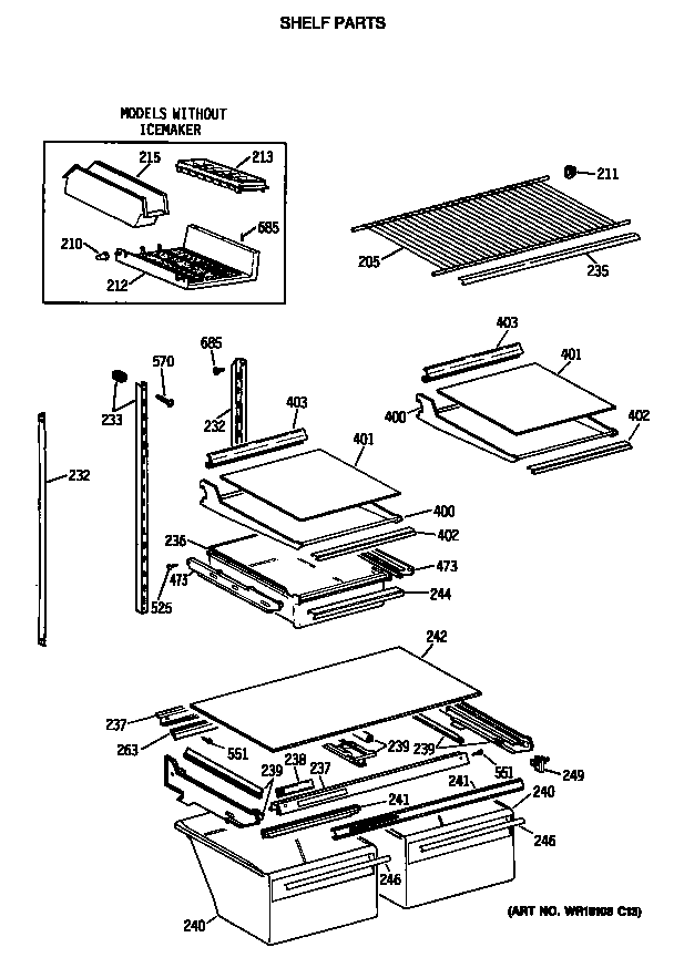 Shelf parts