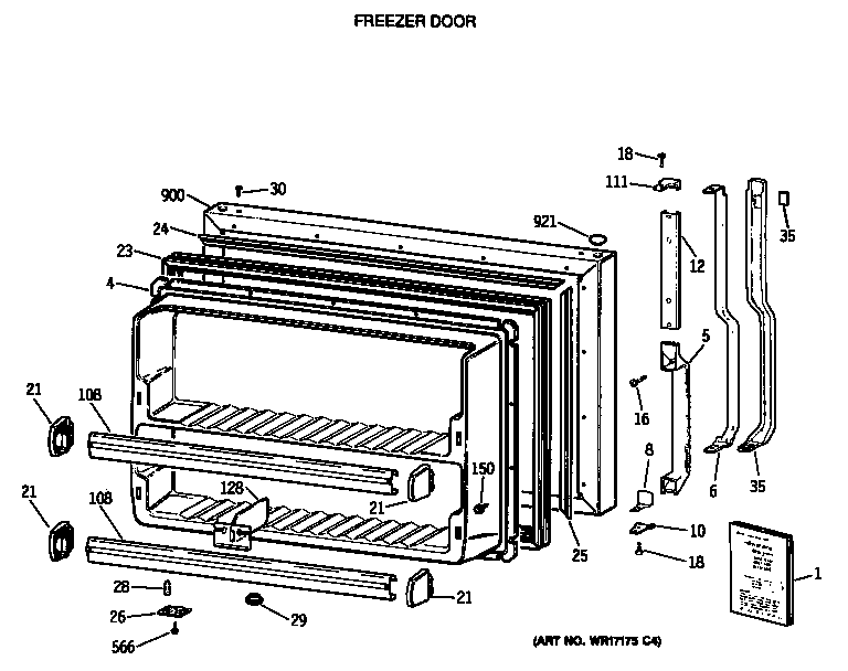Freezer door