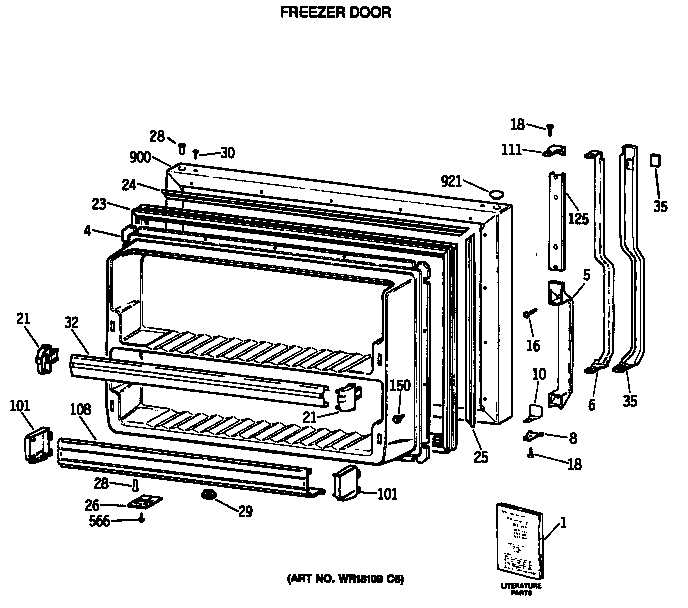Freezer door