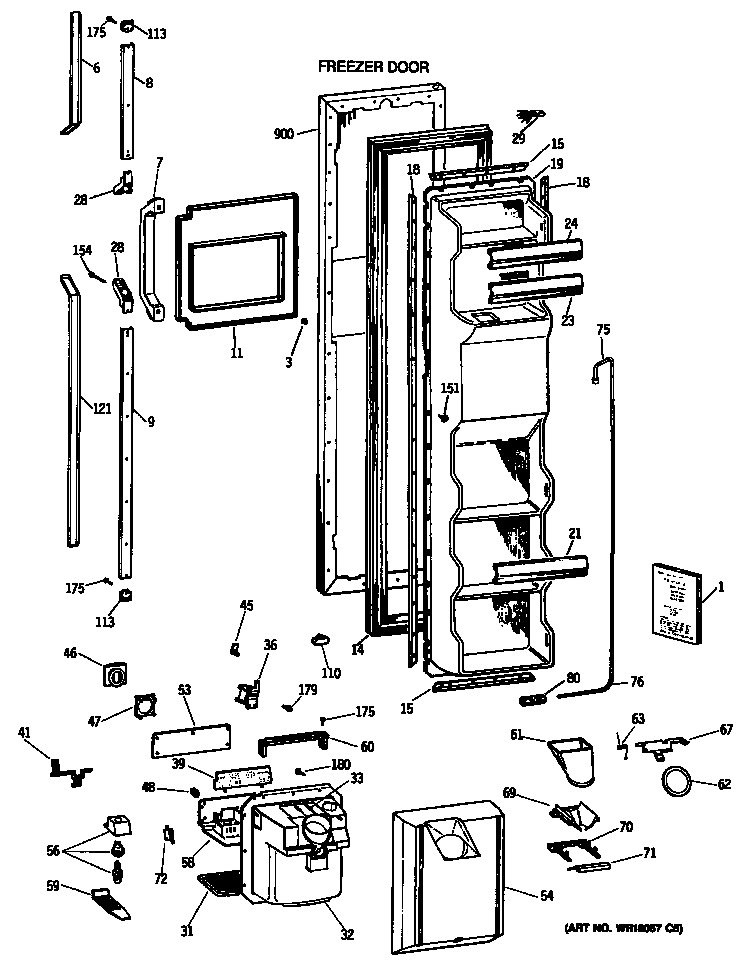 FREEZER DOOR