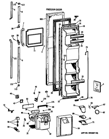 Freezer door