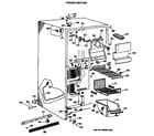 GE TFG24PATCWW freezer section diagram