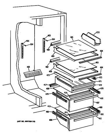 Refrigerator shelves