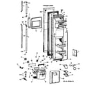 GE TFG27PRTCWW freezer door diagram