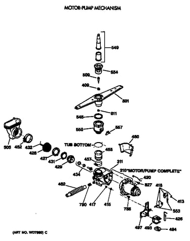 Motor-pump mechanism