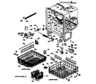 GE GSD1910T65AA tub assembly/racks diagram