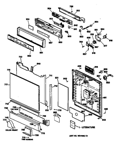 Control panel/door