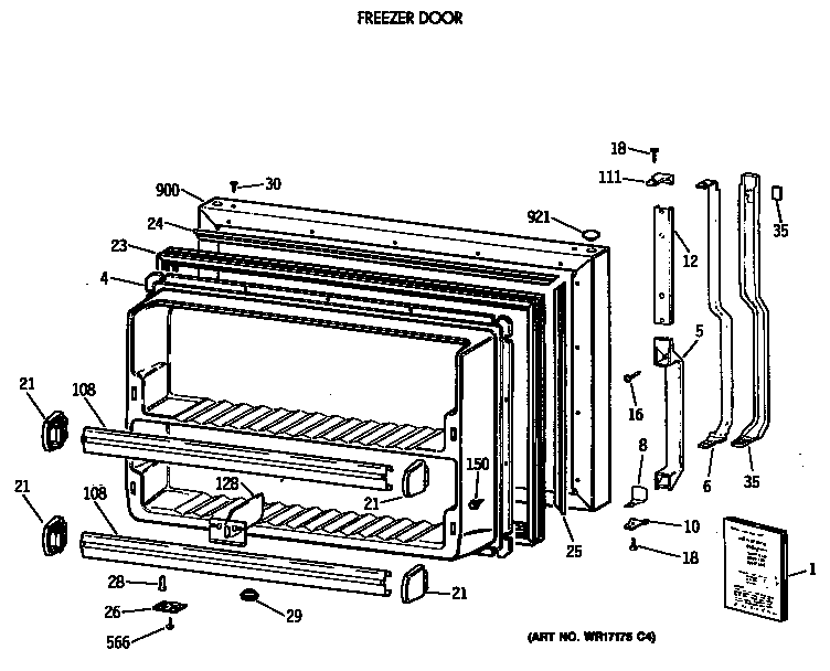 Freezer door