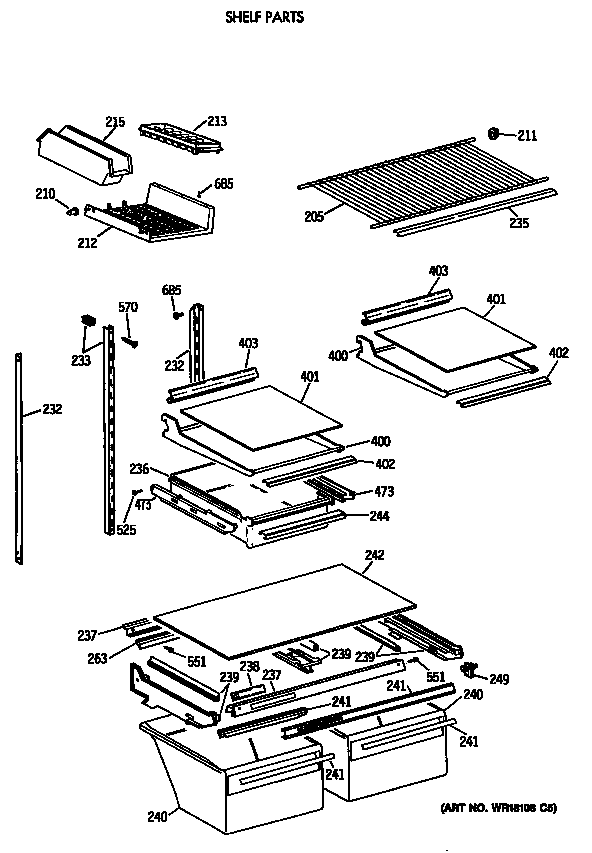 Shelf parts