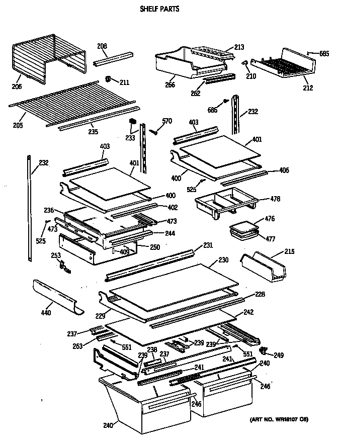 Shelf parts