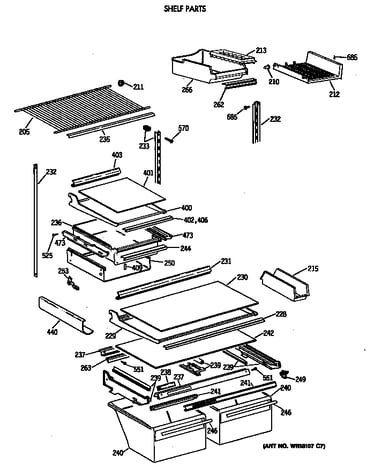 Shelf parts