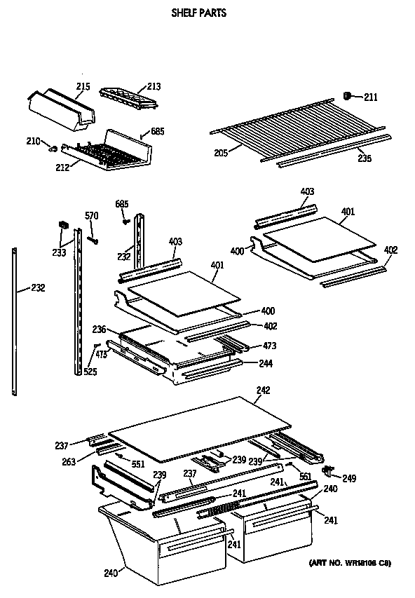 Shelf parts