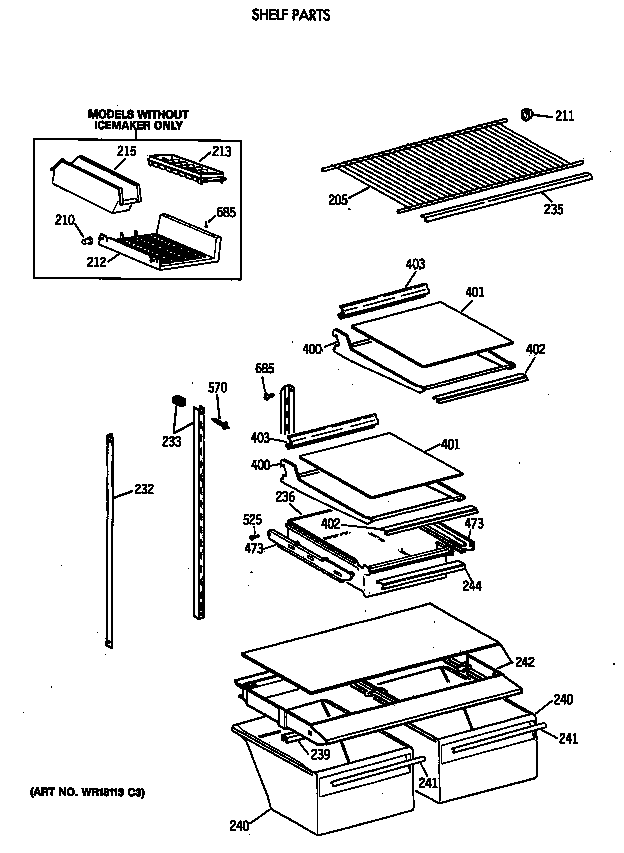Shelf parts