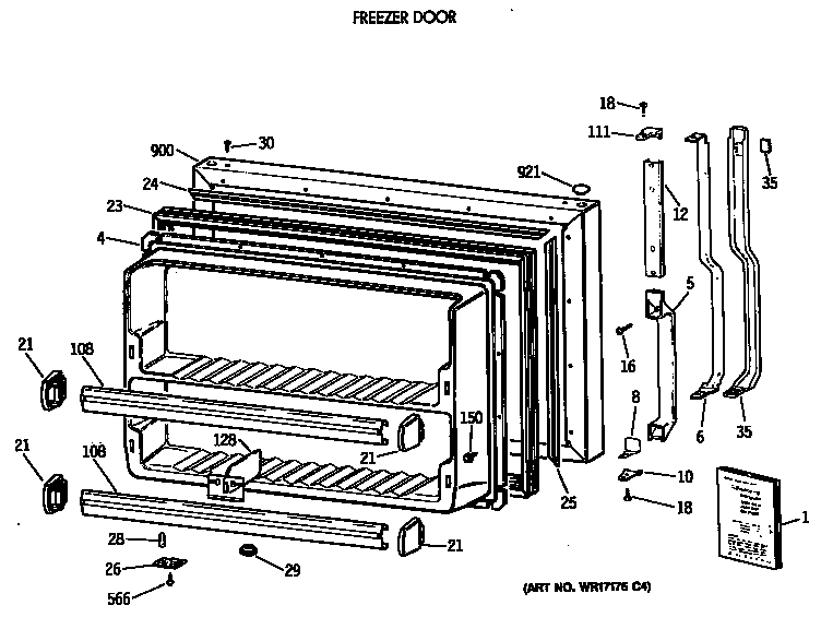 Freezer door