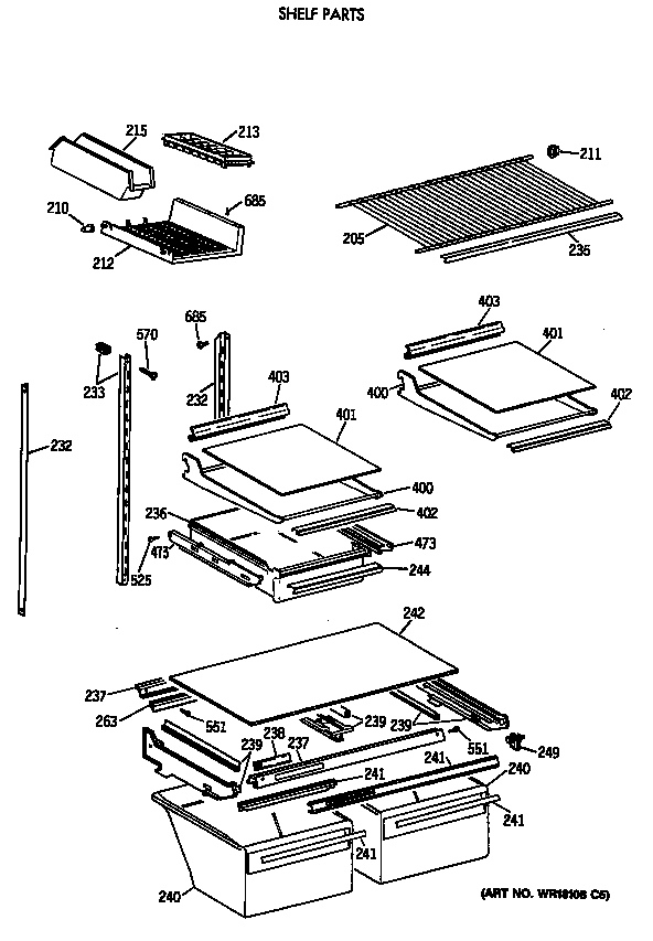 Shelf parts