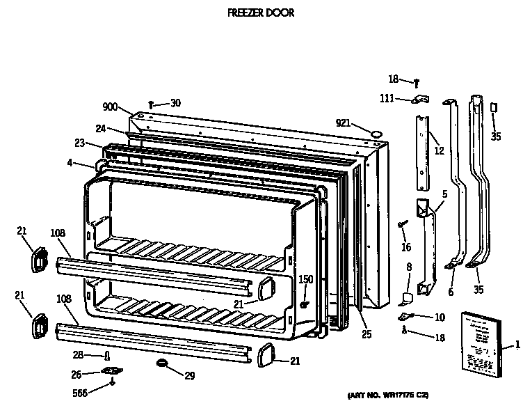 Freezer door