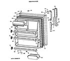 GE TBX21NITMRWH fresh food door diagram