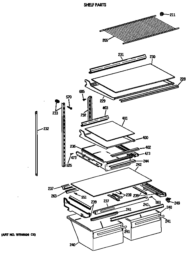 Shelf parts