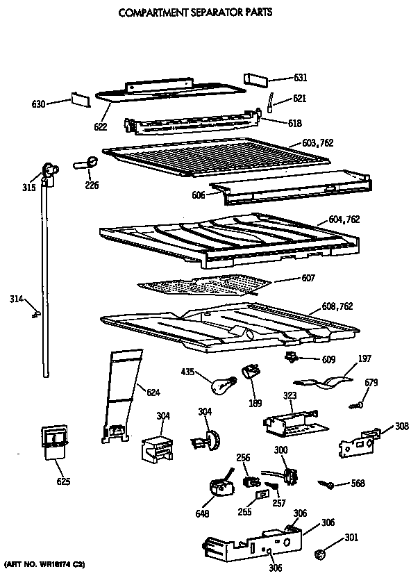 COMPARTMENT SEPARATOR PARTS