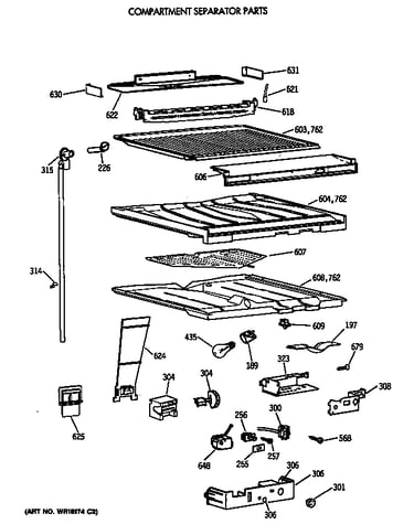 Compartment separator parts
