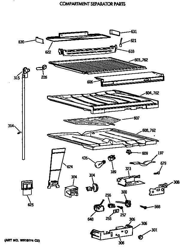 COMPARTMENT SEPARATOR PARTS