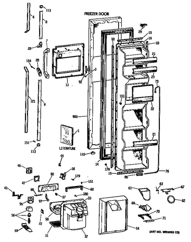 Freezer door