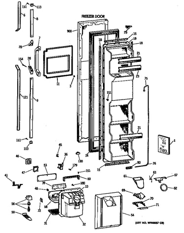 Freezer door