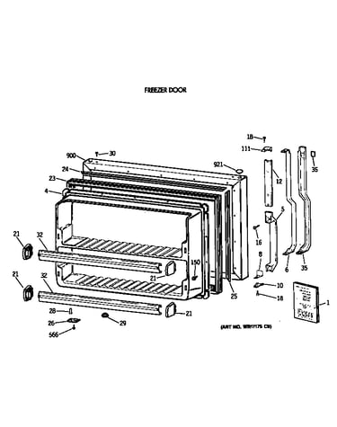 Freezer door