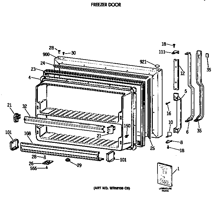 Freezer door