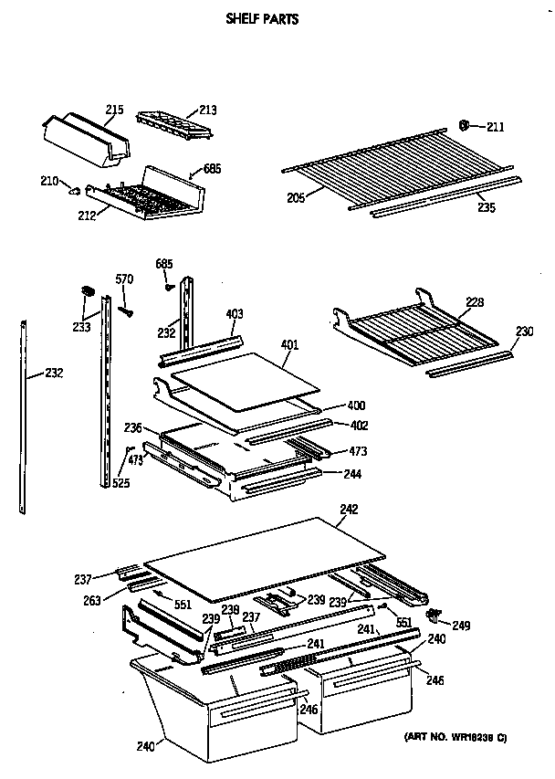 Shelf parts