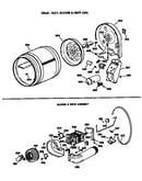 Drum, duct, blowr & drive asm.