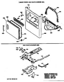 Cabinet front, gas valve & burner asm.