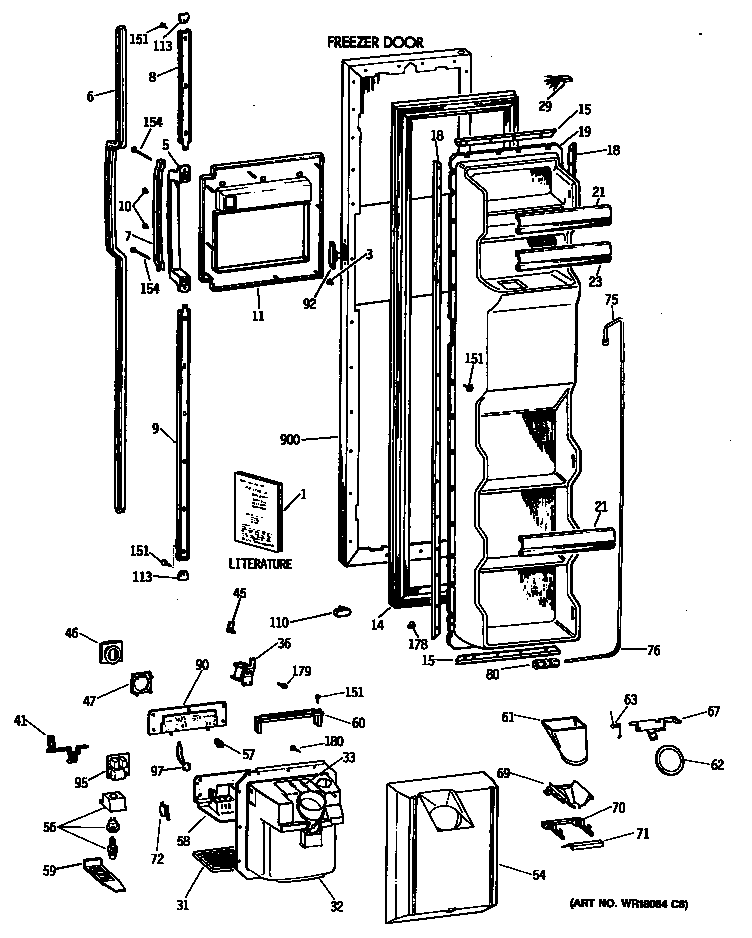 Freezer door
