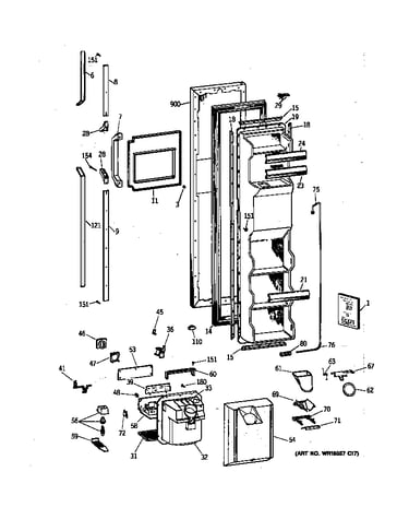 Freezer door