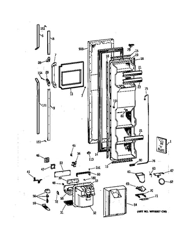 Freezer door