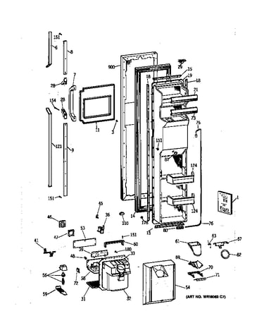 Freezer door