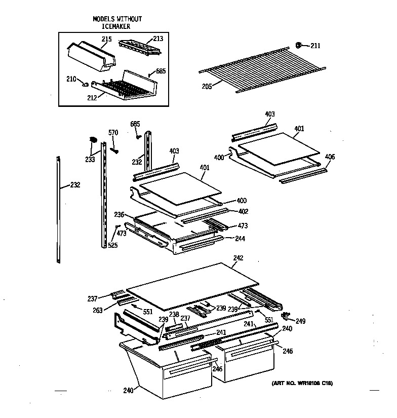 Shelf parts