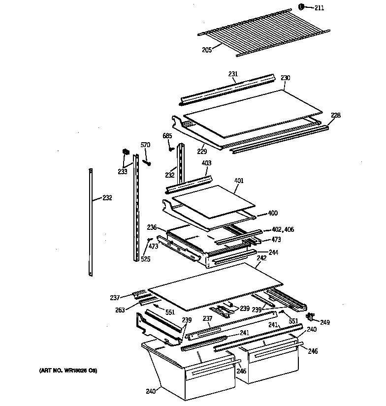 Shelf parts