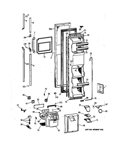 Freezer door