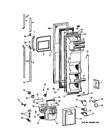 Freezer door