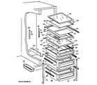 GE TFJ22PRXBAA fresh food shelves diagram