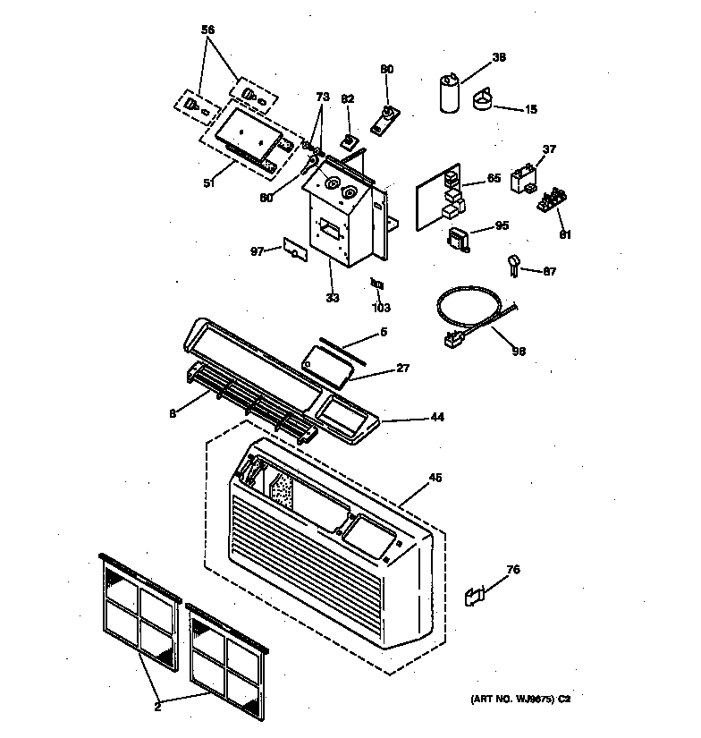 CONTROLS & GRILL ASSEMBLY