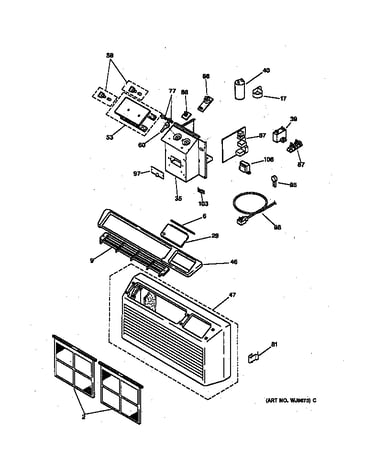 Controls & grill assembly