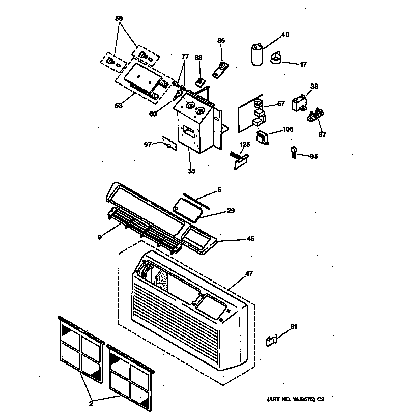 CONTROLS & GRILL ASSEMBLY